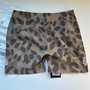 Darc Sport Brown Leopard Print Bike Shorts